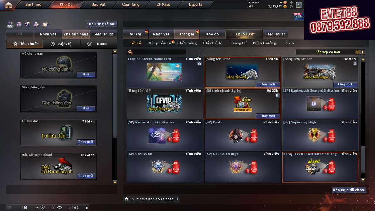 shop acc cf uy tin gia re